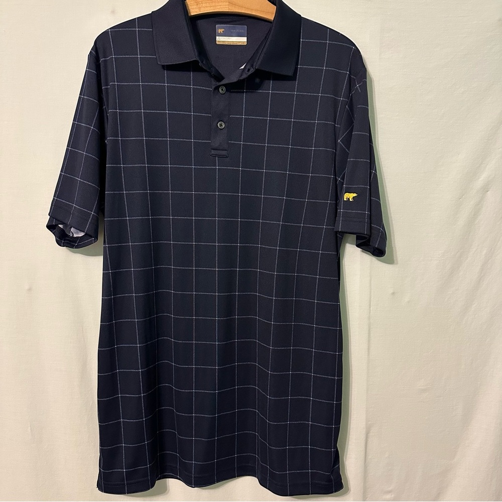 Jack Nicklaus Golf Shirt Polo Navy Short Sleeve Logo Men’s L